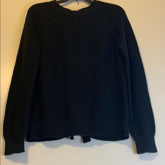 English Factory Knit Pullover,Back Bow Ties,BlackM - Picture 6 of 13